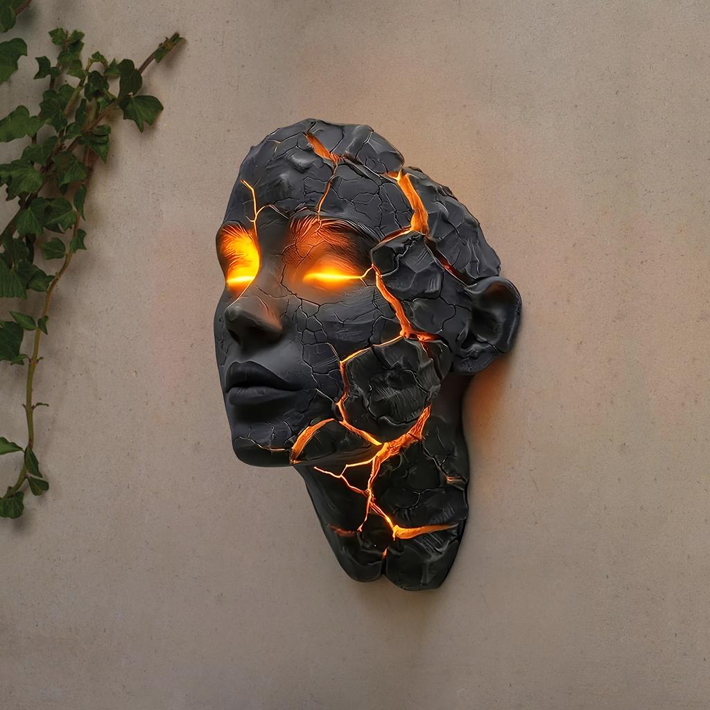 Halloween Broken Soul LED Wall Lamp with LED Illumination Broken Soul Wall Light for Bedroom Living Room Cafe and Gallery Decor