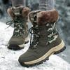 Women Boots Winter Luxury Platform Waterproof Snow Boots Fur Warm Non-slip Thicken Mountaineering Outdoor Travel Shoes Plus Size