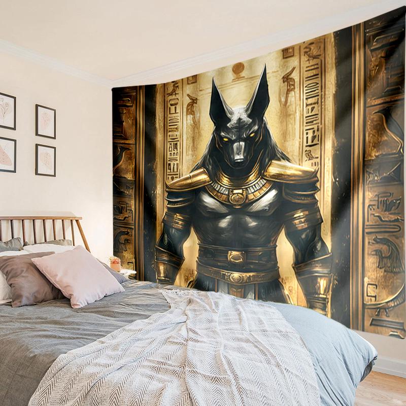 Ancient Egyptian Pharaoh Tapestry, Unique Design Tapestry, Wall Decor for Bedroom,Livingroom, Playroom,Heartwarming Fan Holiday Gifts