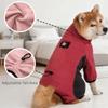 Warm Fleece Dog Clothes High-Neck Dog Jackets Casual Style Winter Dog Jumpsuit  Winter Season
