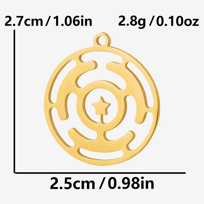 5pcs Gold Color Pvd Stainless Steel Witch Knot Snake Blood Moon Pendants For Jewelry Making Supplies DIY Keychain Earrings Charm