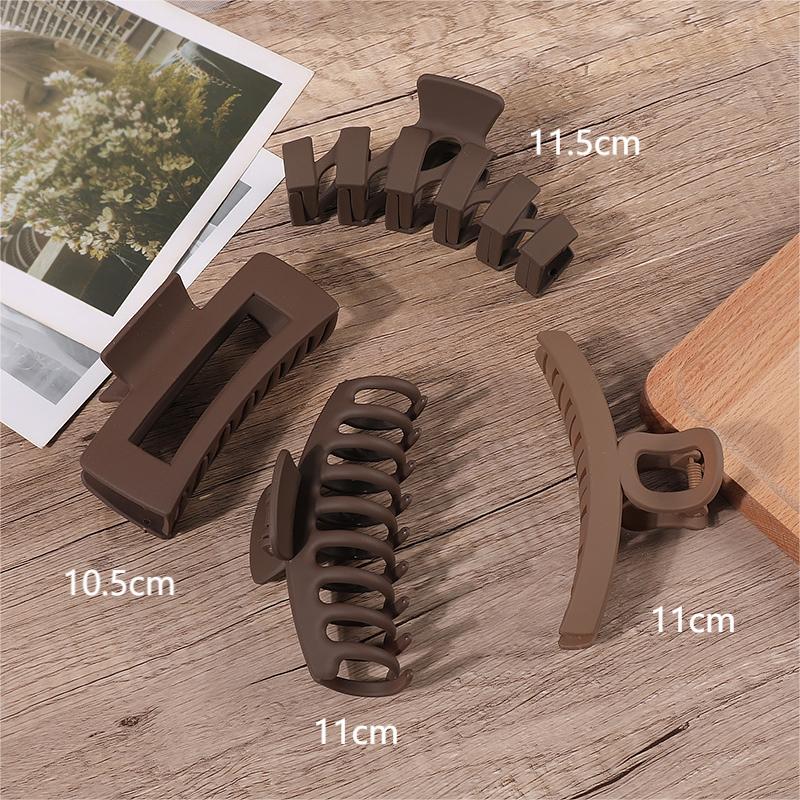 

Набор головных уборов из 4/5/7 предметов Женская модная заколка-краб Кофейный Черный Акриловый Большая заколка для волос Корейская Для девушки Заколка Аксессуары для волос