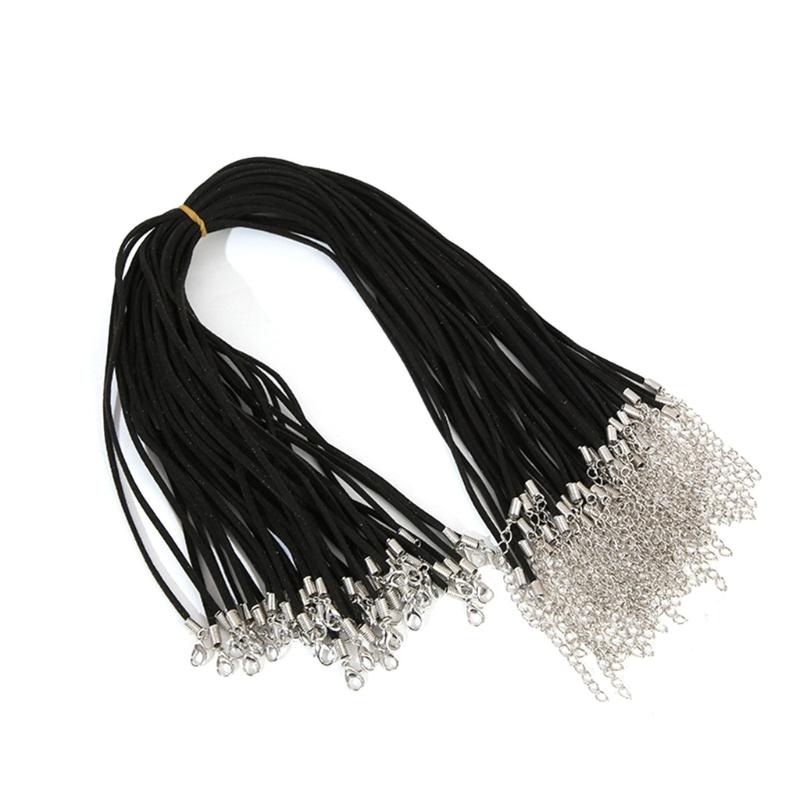 Soft Comfortable Suedes Rope Adjustable Velvets Cord Chain Lobster Clasp String Cord for Pendant Necklace Jewelry Making