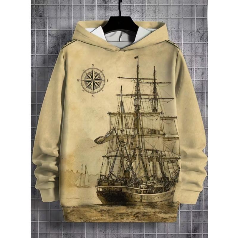 Men's Patriotic 3D American Flag Printed Hoodie