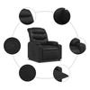 Relaxation Armchair Black Synthetic Leather