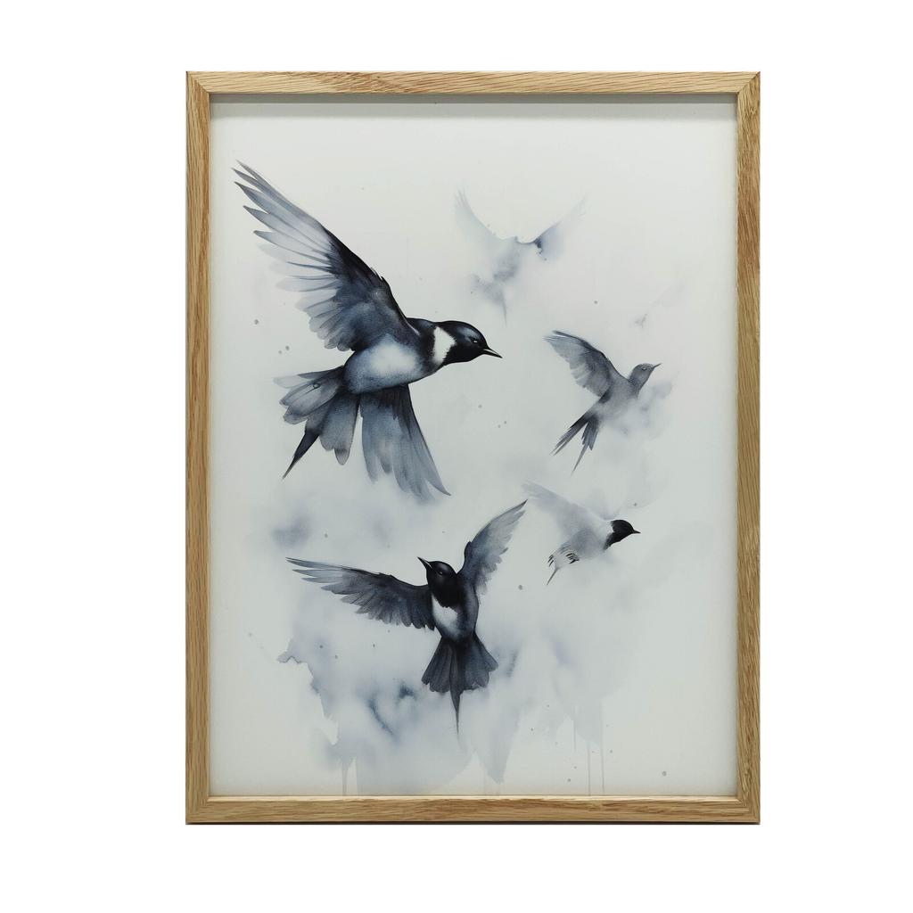 Spokój W Lotach Spokój W Lotach, 30X40 Cm, Rama Aluminiowa Złota, Papier Matowy 230 Gsm