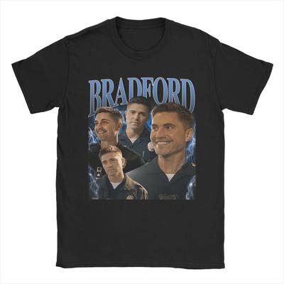 Tim Bradford The Rookie TShirts for Men  Vintage 100 Cotton Tee Shirt Crewneck Short Sleeve T Shirts Printing Tops