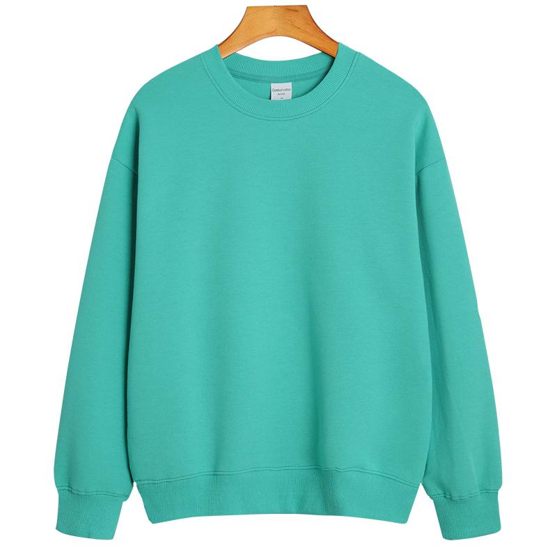 Unisex Streetwear Sweatshirts Autumn&Spring O-neck Pullover Double-sided Cotton Long Sleeve Outerwear