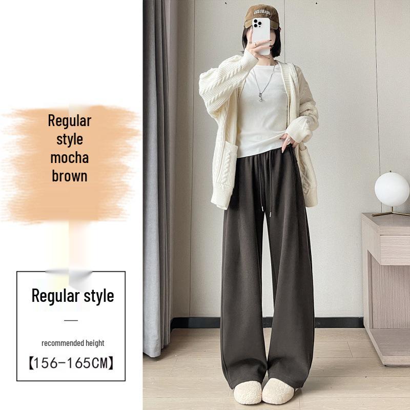 Fluffy Thickened Banana Wide-Leg Sweatpants, Unisex Autumn/Winter 2025, Versatile High-Waisted Style, Popular Hot Seller