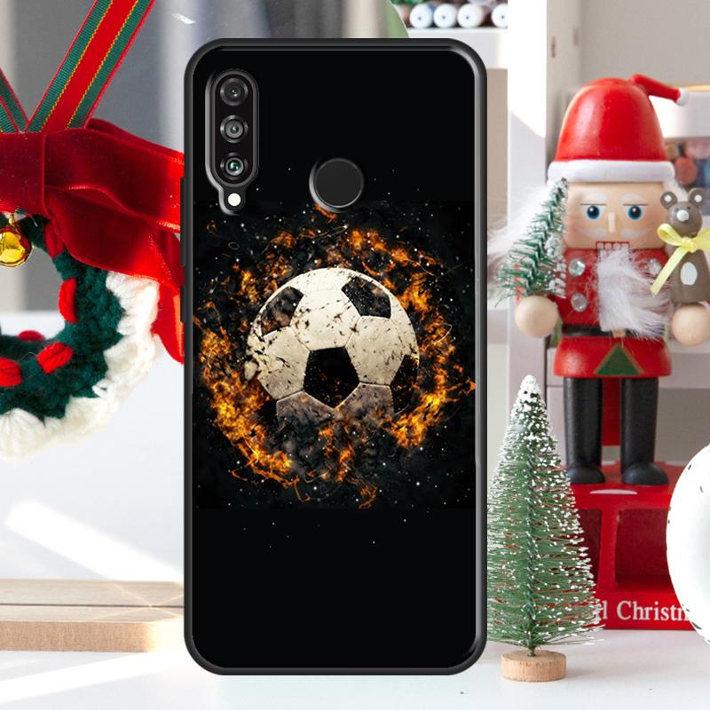 Football Soccer Ball For Huawei Nova 12i 11i 8i 12s Y73 Y72 Y61 Y91 Y90 Y70 Y60 9 10 SE P60 Pro P30 P40 Lite Case