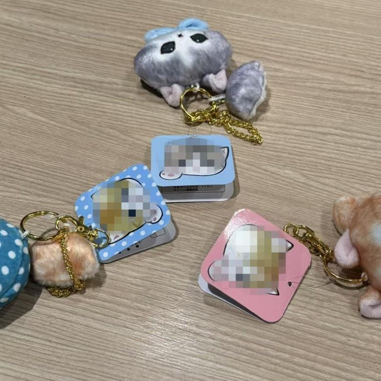 Cartoon Cat Plush Keychain With Pp Cotton Filling For Backpack Decor And Gift For Kids