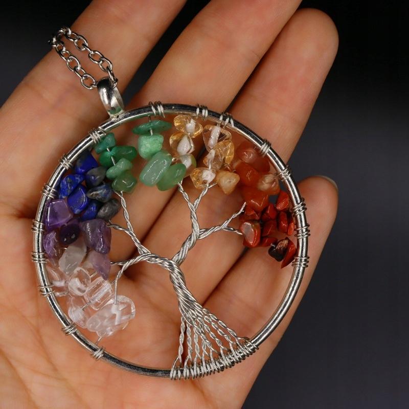Necklace Tree Of Life Happiness Minerals Amulet