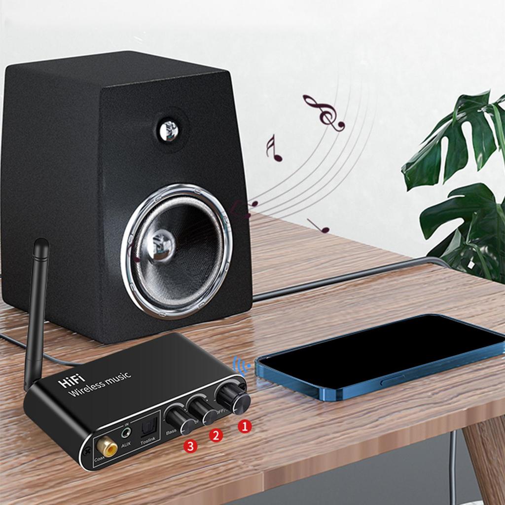 DAC Audio Decoding Digital Signals To Analog with Bluetooth-Compatible Optical Coaxial Audio Decoding Converter