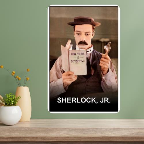 Sherlock Jr Buster Keaton Classic Movie Metal Poster Sign 20x30cm(7.8x11.8inch)
