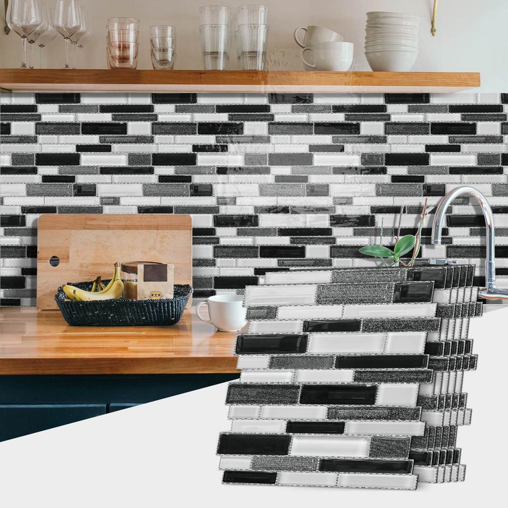 Mosaic Special-Shaped Tile Sticker, Kitchen Stove Oil-Proof Waterproof Self-Adhesive Pvc Wall Sticker Wallpaper