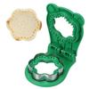 Crustless Sandwich Cutter Flower Shape Sandwich Maker Sealer for DIY Lunch and Breakfast Green Color