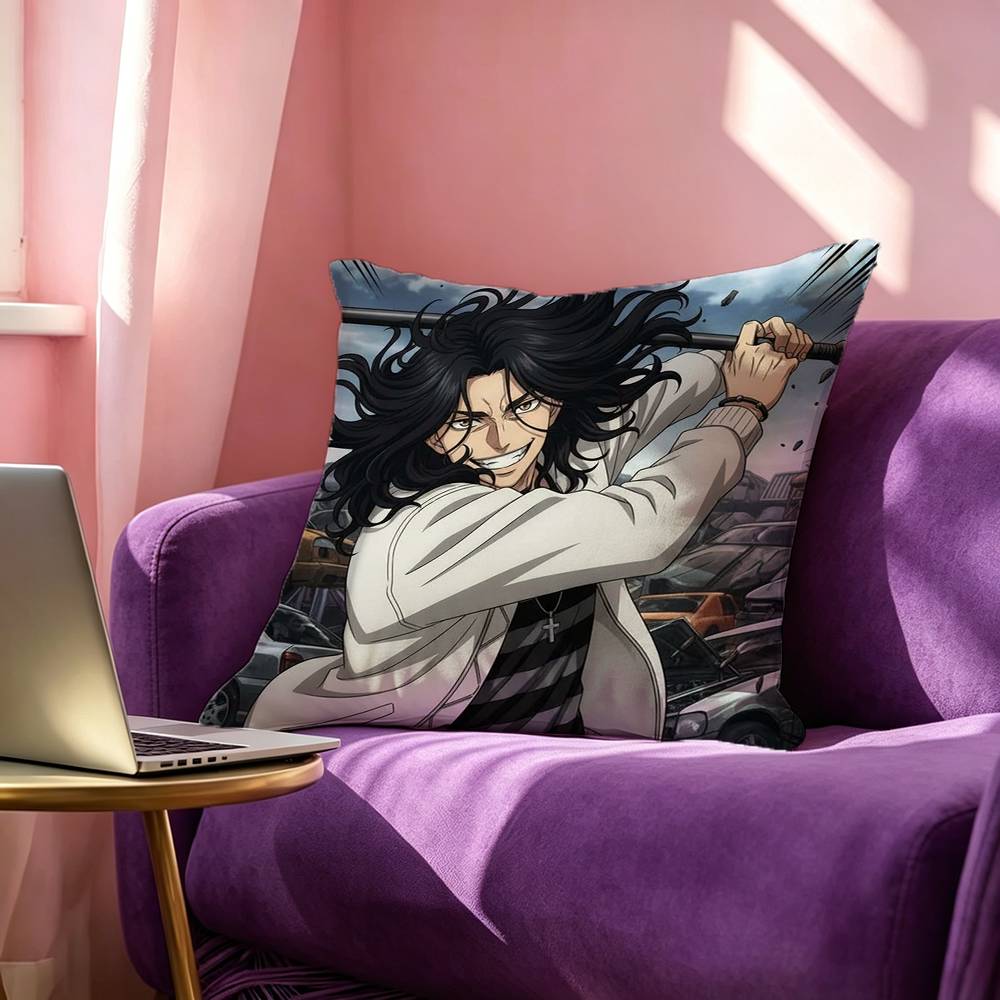 B-Baji Keisuke T-Tokyo Revengers Pillow Case Square Double-Sided Sofa Cushion Cover Bedroom Bedside Pillow