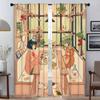 Set Of 2 Kawaii Life Tulle Bedroom Kitchen Curtains Camera Home Interior Window Curtain Shades Partition Room For Sleeping Area Made Polyester