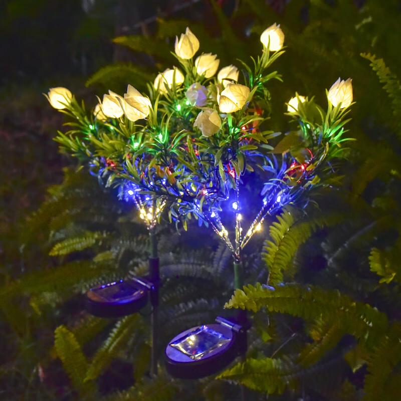 Solar Gardenia LED Garden Stake Light