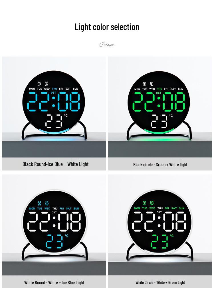 Digital LED Clock 2813: Multifunctional Desktop Timer with Alarm and Night Light