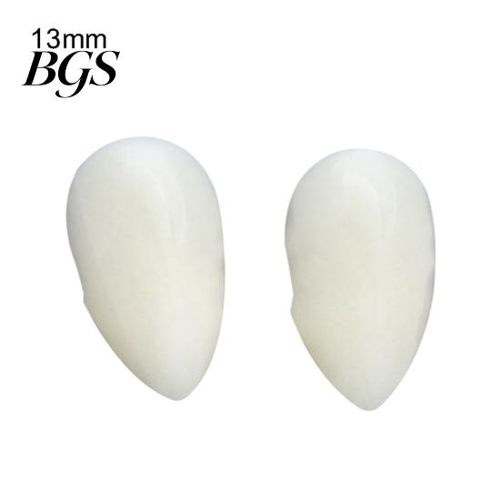 2 pezzi 13/15/17/19mm Halloween finti denti da vampiro zanne protesi Prop decorazioni per feste