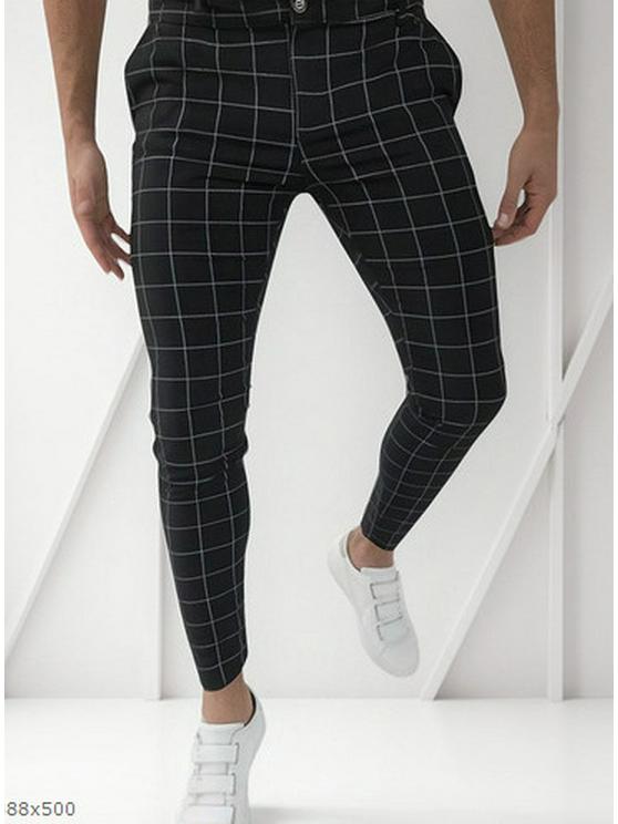 2025 Μπεστσέλερ Ανδρικό Καρό Ψηφιακό Μοτίβο Επαγγελματικό Καθημερινό Παντελόνι