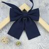 Solid Satin Square Corner Bow Tie Classic College Style Elegant Accessories For Girls Students Daily School JK Uniform Wear
