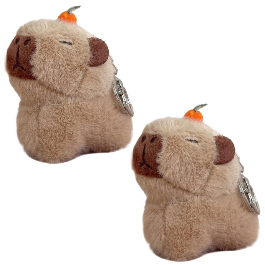 Kapybara plyšový prívesok na kľúče Capibara plyšová hračka prívesok Kawaii taška kľúčenka roztomilé plyšové zvieratká bábiky dekorácia auta vianočný darček