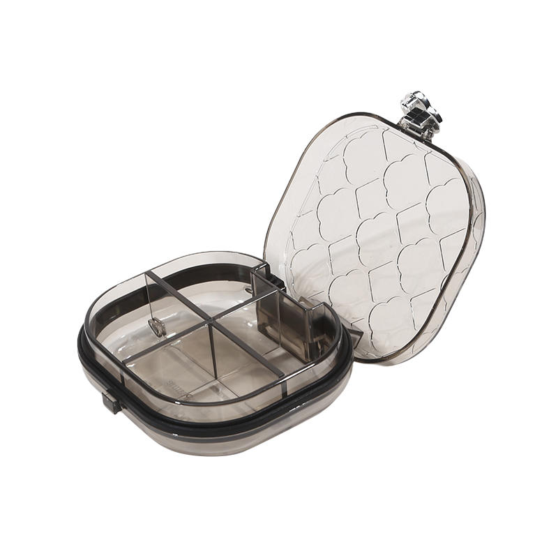 1Pc Compartment Sealed Storage Box Moisture-proof Jewelry Sealed Organizer Transparent Portable Compartment Sealed Pill Box