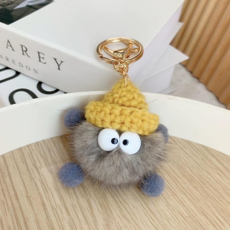 Nou Păr de Nurcă Brichete Mici Praf Elf Pandantiv de Pluș, Breloc de Chei Auto Pandantiv Femeie Păpușă