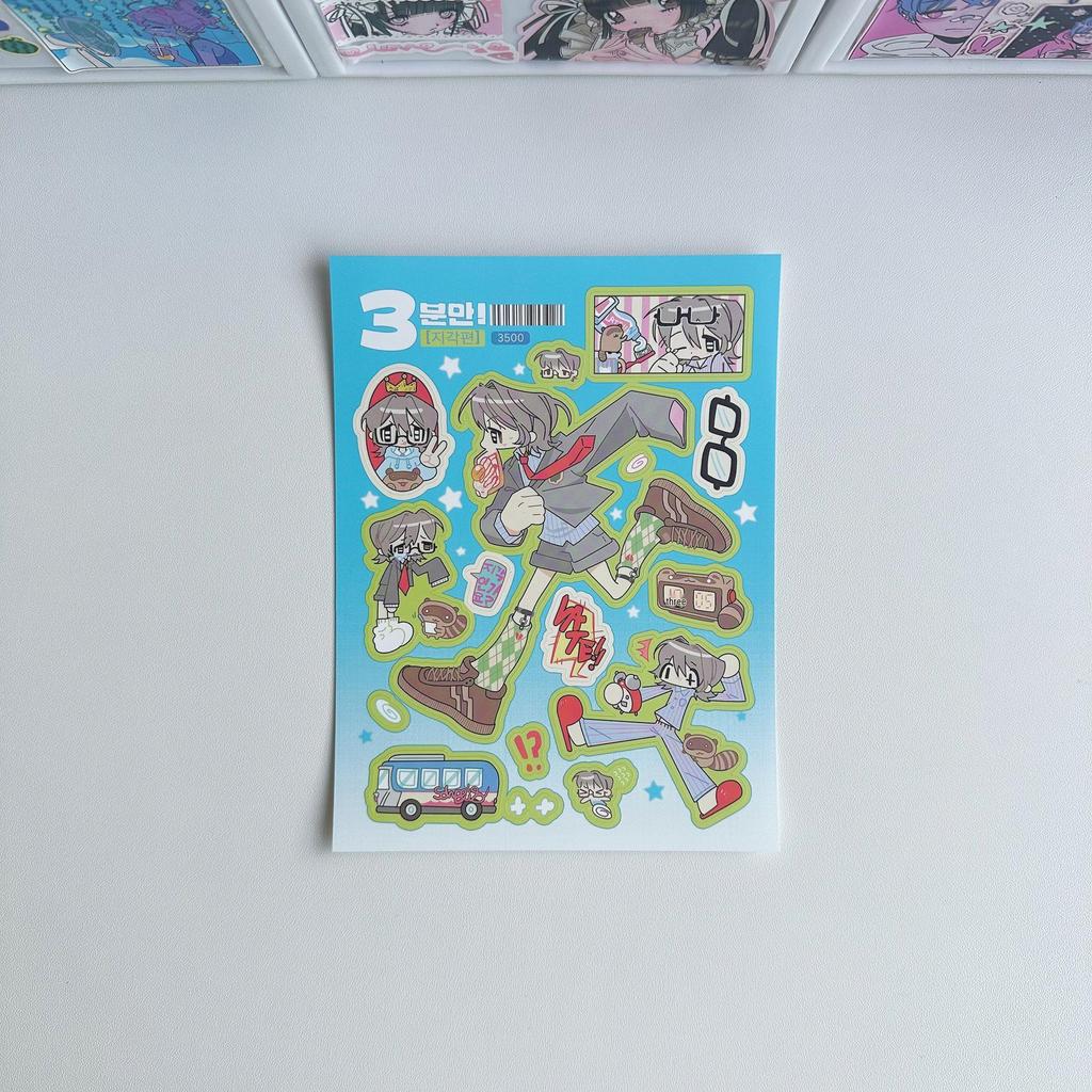 Korean Style Anime Stickers: Cute Cartoon Girl & Cool Boy Characters for Creative Journals