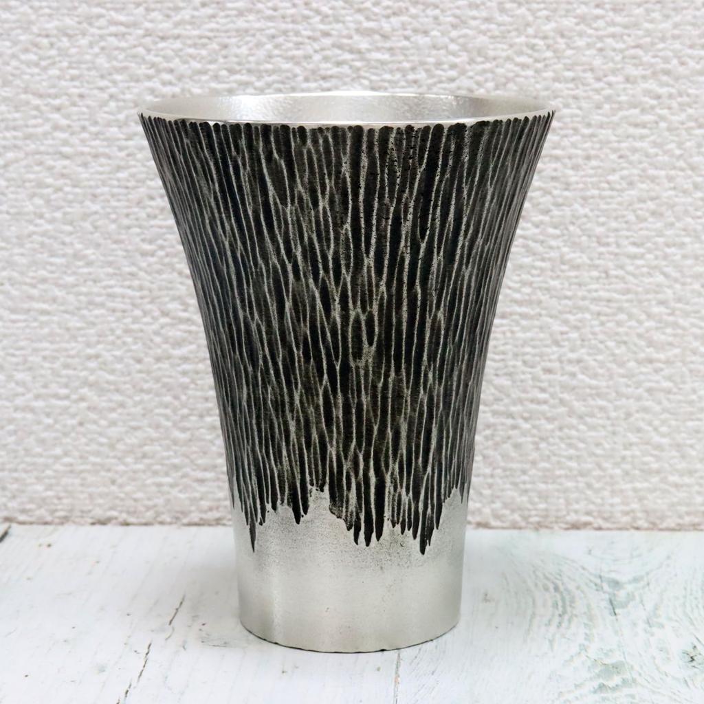 Osaka Tinware (Suzuki) Tin Tumbler, Mount Fuji (Large), Black, Gift Wrapping Available