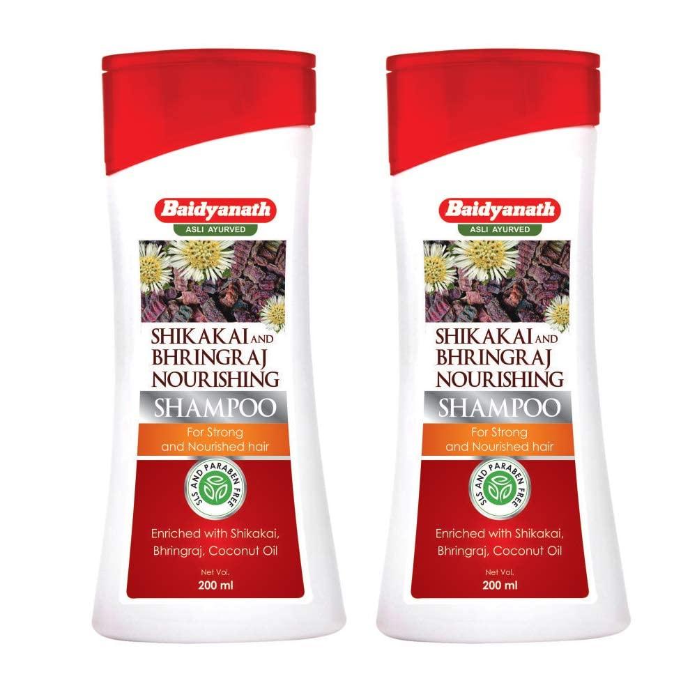 Baidyanath Asli Ayurved Shikakai Bhringraj Nourishing Shampoo 200 ML X Pack of 2 For Strong Hair