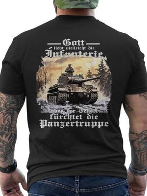 Mens German Tank Soldier TShirt Authentic Panzerfahreroldats T 2 Wk Army Graphic TShirt Perfect Gift for History Lovers