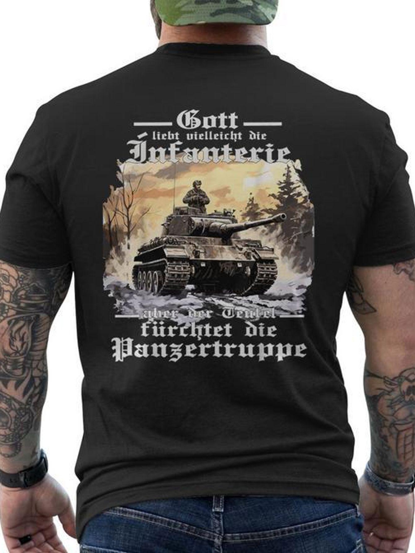 Herren Deutsches Panzerfahrer T-Shirt Authentisches Panzerfahreroldats T 2. WK Armee Grafik T-Shirt Perfektes Geschenk für Geschichtsliebhaber 2XL gray