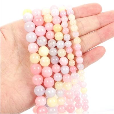 Natursteinperlen, blau, Tigerauge, Achat, Türkis, Rosenquarz, Lapislazuli, Jade, Opal, runde lose Perlen für die Schmuckherstellung, DIY-Armbänder, 4 mm, 40 Stück