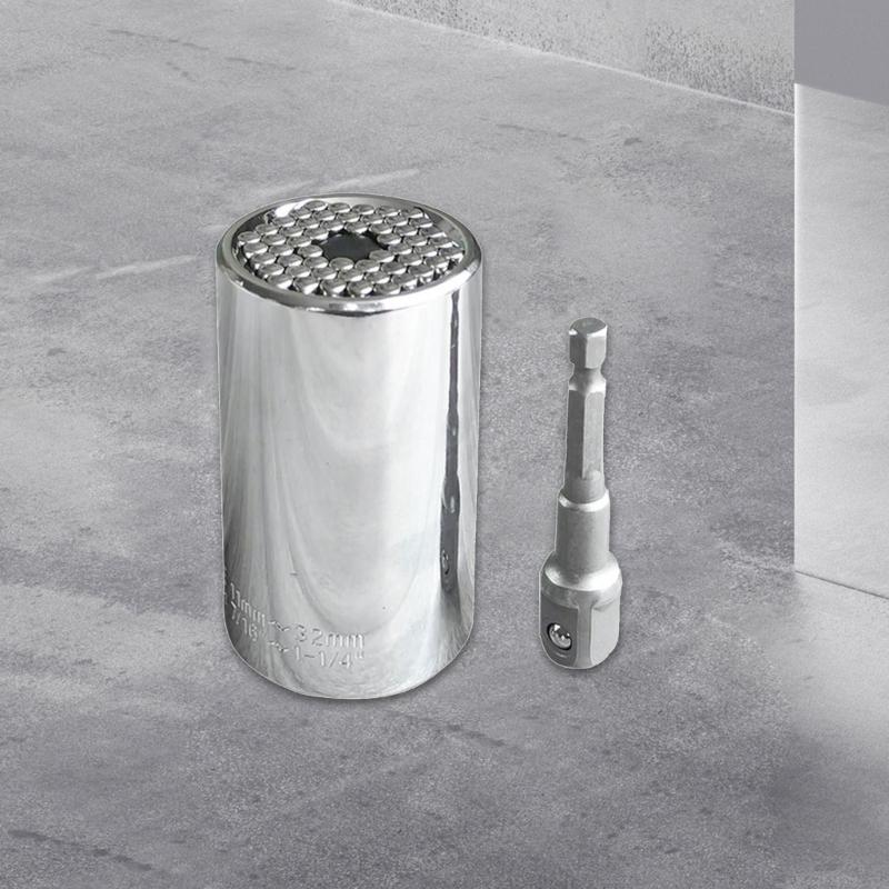 Universal Socket Tool with Drill Adapter 7-19mm/11-32mm Socket Hand Tool Suitable for Maintenance Home Improvement