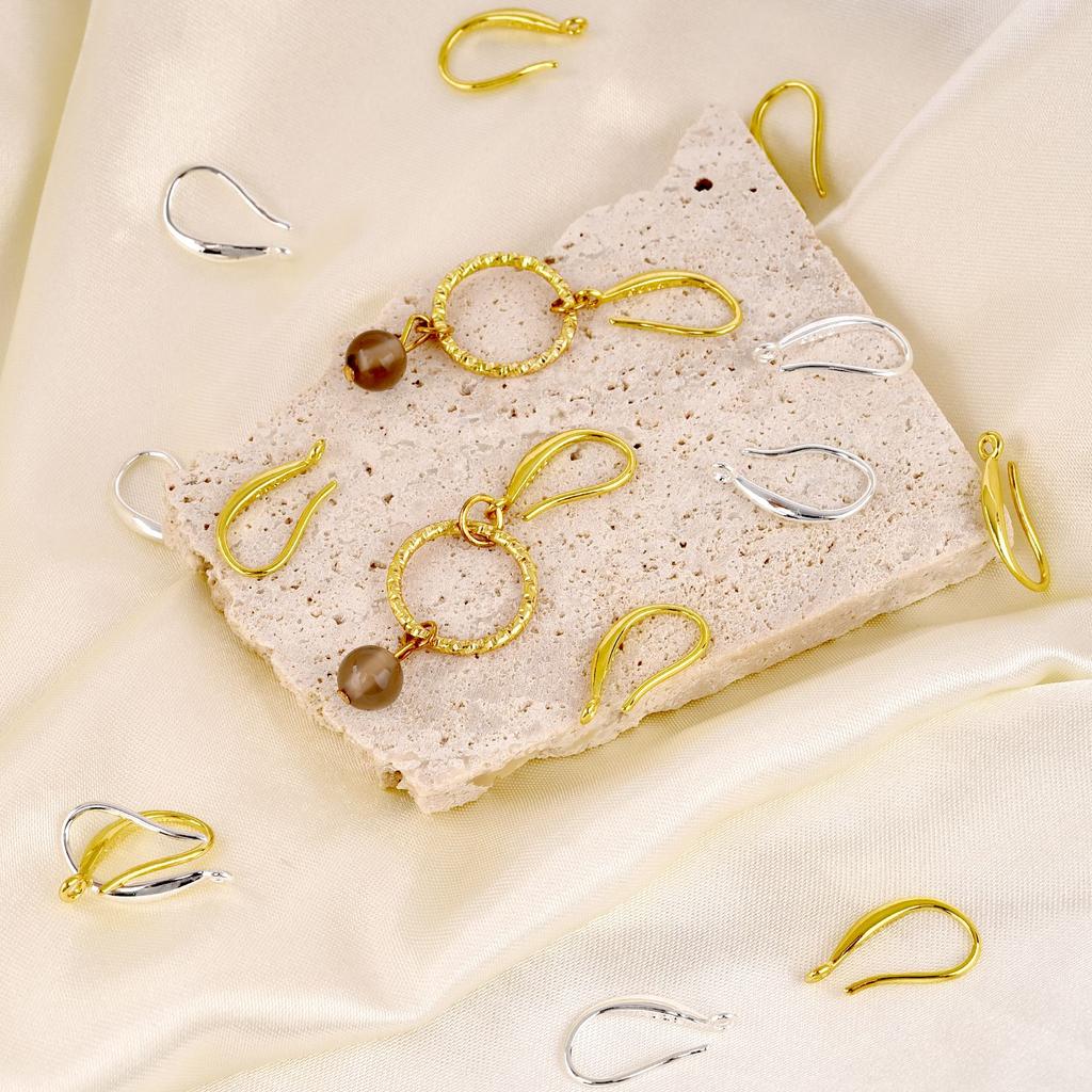 20 Stück Schmuckzubehör Echte Ohrringe Beschichtete Ohrhaken Für Damen Glatter Haken Ohr Für Design DIY Schmuckherstellung