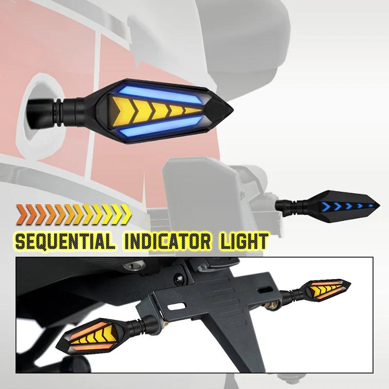 Motorcycle LED Turn Signal Lamp Sequential Flowing Flash Indicator Lights Running Light Arrows LED Motorcycle Turn Signals Lamp
