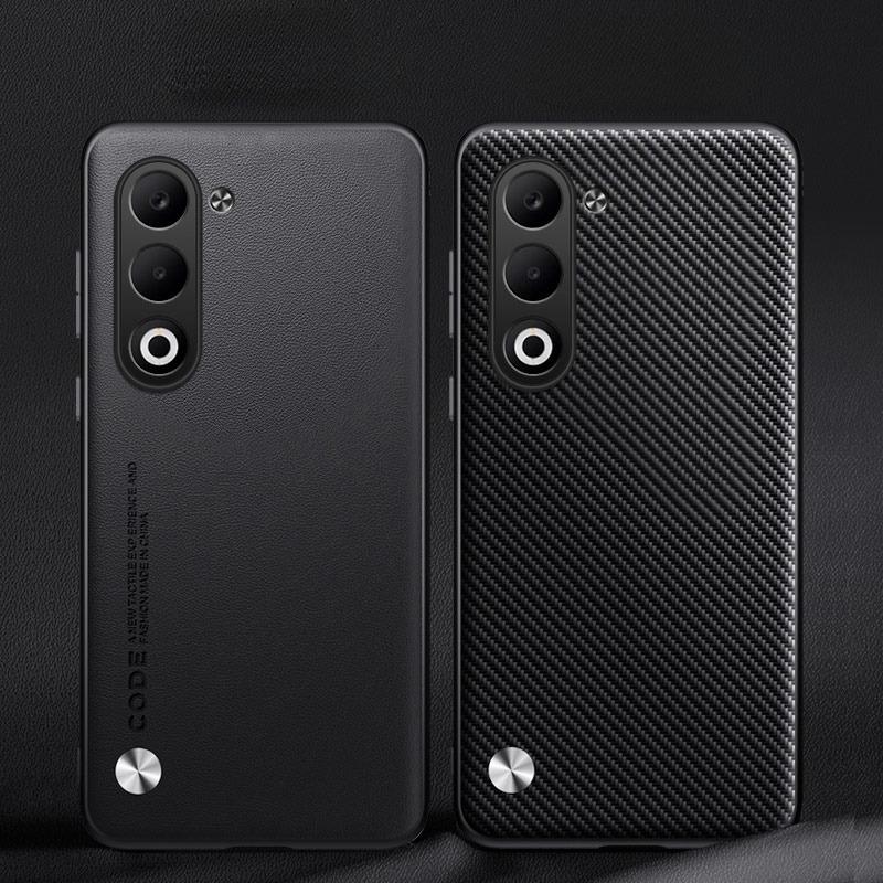 Case for OPPO A5 Carbon Fiber PU Leather Cover for OPPO A5X A5 Pro A3X A3 A2 A1 A80 A60 A40 Matte Anti-Shock Plain Cases Bumper