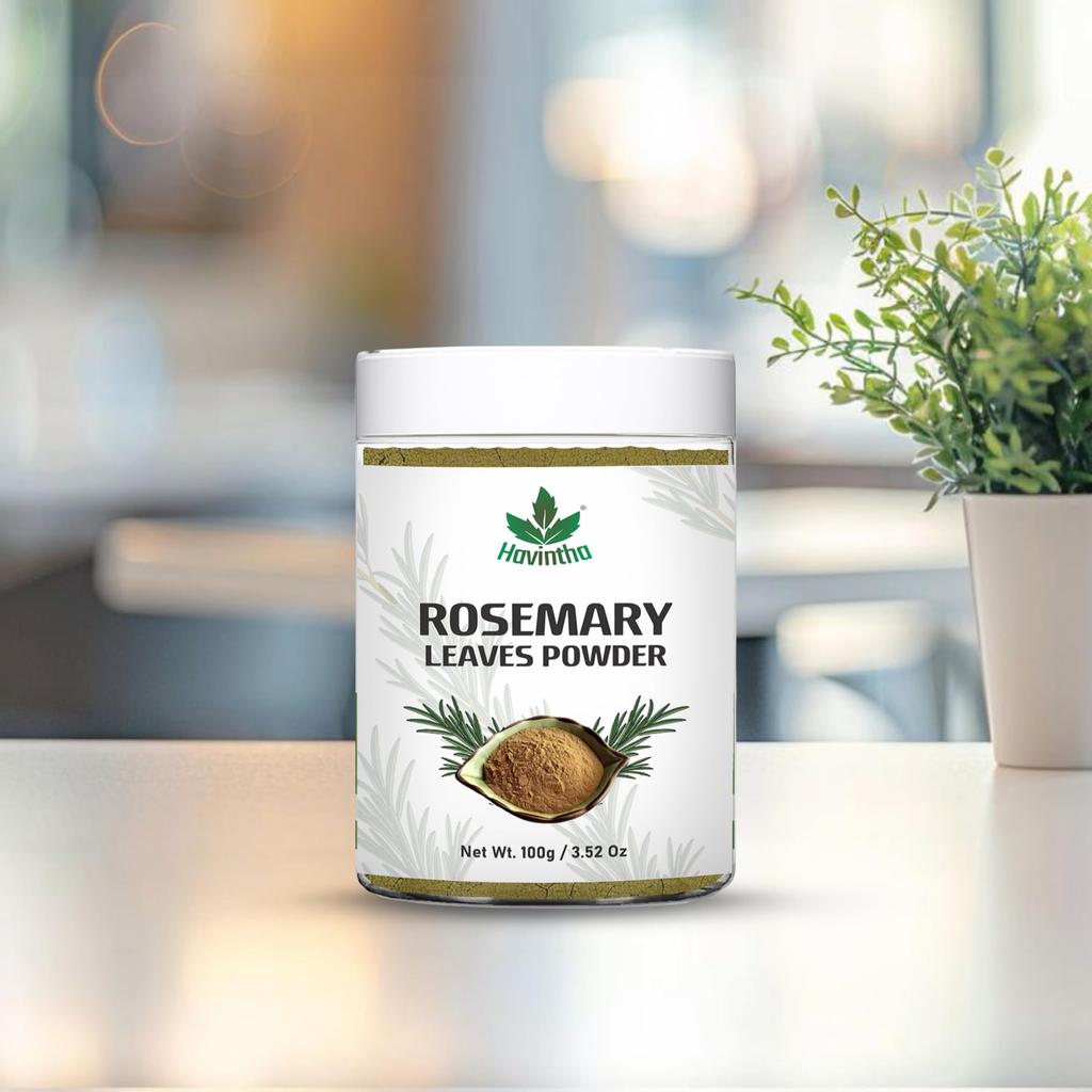 Havintha Natural Rosemary Dried Leaves Powder - 100% Pure & Natural Herb for Hair Growth - 100 Gm