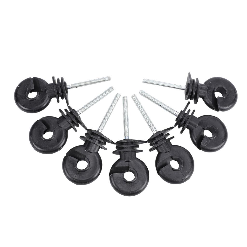 50 Pcs Electric Fence Insulator Screw In Fence Ring M5 Thread Wood Post Self Tapping Insulator for Animal Husbandry