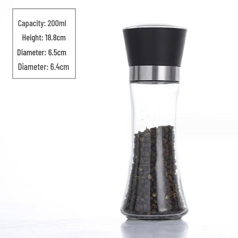 ZISIZ Transparent Spice Grinder Bottles