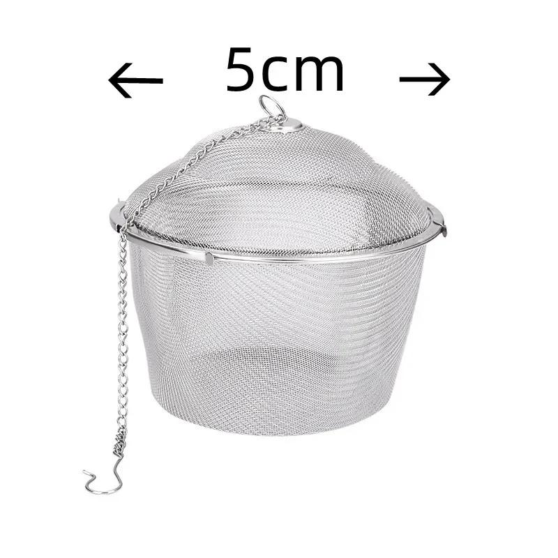 Reusable 304 Stainless Steel Tea Ball Strainer Mesh Herbal Infuser Filter Tea Leaf Spice Tea Strainer Boil soup for Teapot