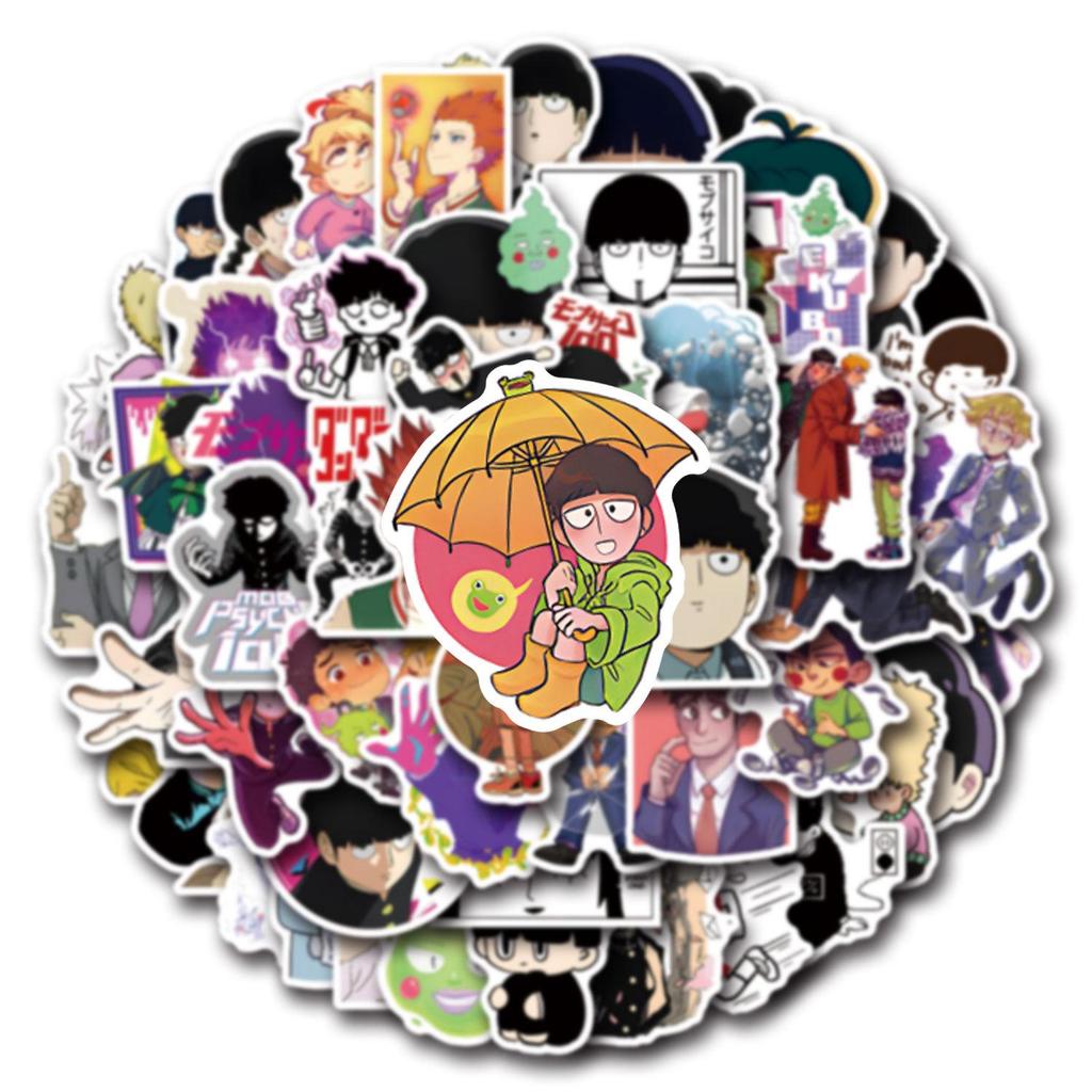 55 Mob Psycho 100 Manga Cartoon Stickers - Waterproof DIY Decals
