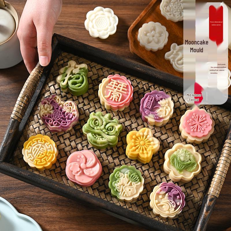 Mid-Autumn Mooncake Mold Stamp Tool for Ice Skin Mung Bean Pastry