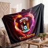 Coventry City Personalized Fleece Blanket With Football Logo, Custom Name Text Soft Warm Home Throw Blanket