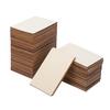 50 Pieces Unfinished Square Wood Slices Blank 3.5 x 2.3 Inches Rectangle Chips For Painting DIY Craft Decoration