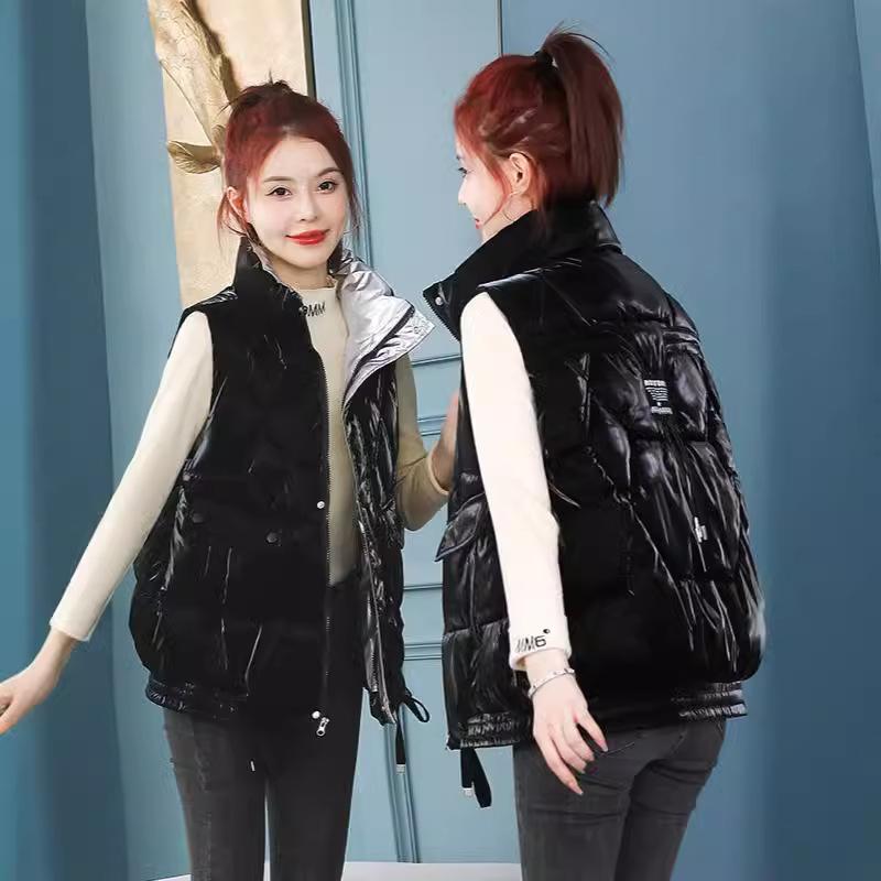 Leave-in cotton vest women's short autumn and winter new vest versatile stand-up collar vest small loose coat