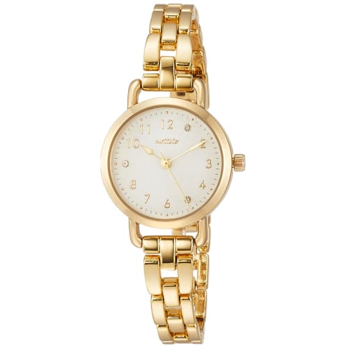 Fieldwork Fine Analog Watch, Nickel-Free, Metal Band, Floral Pattern, ST241p-2, Women's, Gold
